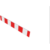 Barricade panel | with film RA1/A, red / white | Height: 250 mm